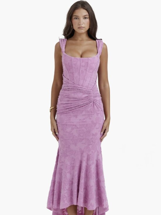 House of CB Dresses & Skirts - NWT House of CB Cesca Rose Pink Floral Maxi Dress